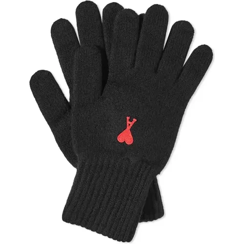 De Coeur Logo Wool Gloves , male, Sizes: M - Ami Paris - Modalova