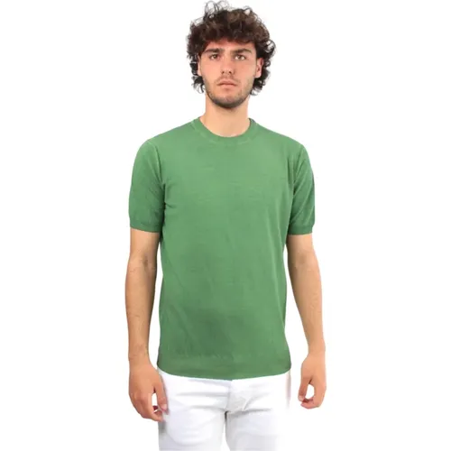 Grünes Rundhals-T-Shirt , Herren, Größe: 3XL - Kangra - Modalova