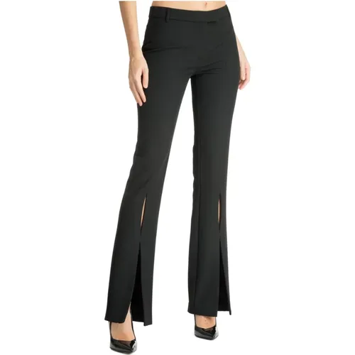 Einfarbige Hose mit Haken und Reißverschluss - Versace Jeans Couture - Modalova