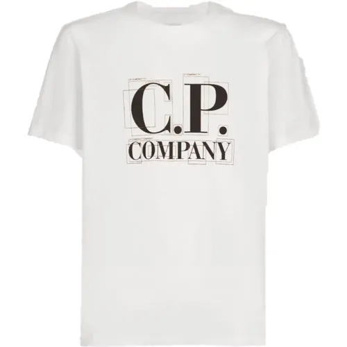 Großes Grafik-Logo T-Shirt , Herren, Größe: XL - C.P. Company - Modalova