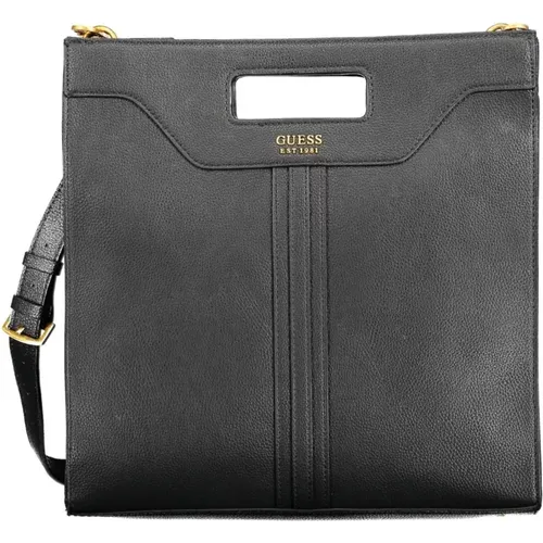 Schicke schwarze Handtasche mit kontrastierenden Akzenten , Damen, Größe: ONE Size - Guess - Modalova