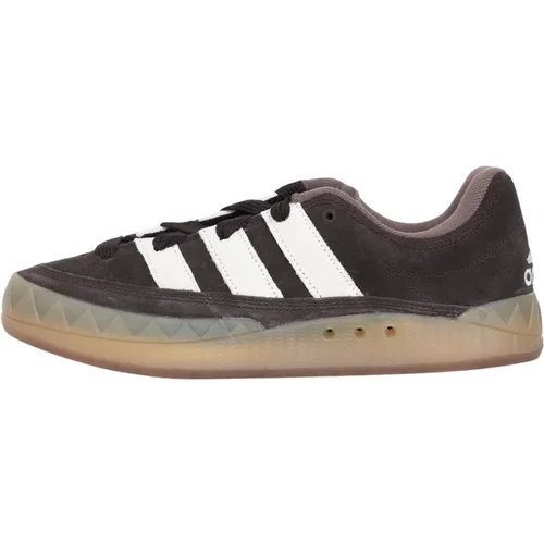 Retro Niedrig Geschnittene Braune Sneakers , Herren, Größe: 42 2/3 EU - adidas Originals - Modalova