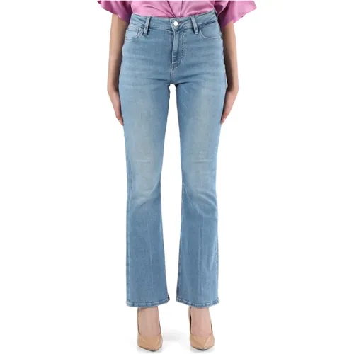 High Flare Jeans with Embroidered Sequins , female, Sizes: W29, W25, W31, W28, W30, W32, W27, W26 - Guess - Modalova