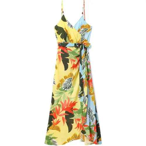 Tropical Midi Dress Spring/Summer Collection , female, Sizes: L, M, S, XS, XL - Desigual - Modalova
