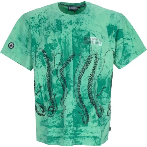 Grünes Horror Pack Tee Kurzarm , Herren, Größe: M - Octopus - Modalova