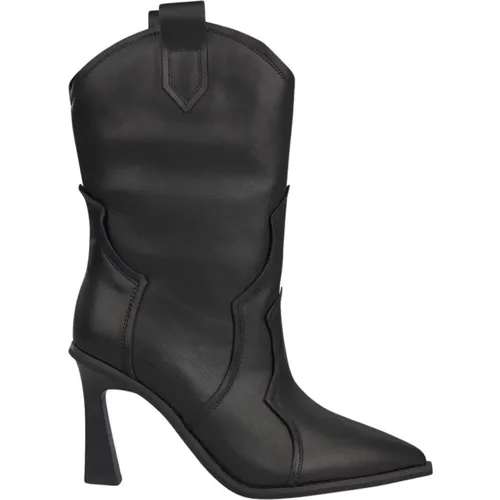 Cowboy Style Heeled Ankle Boots , female, Sizes: 4 UK, 5 UK, 6 UK, 7 UK - Alma en Pena - Modalova