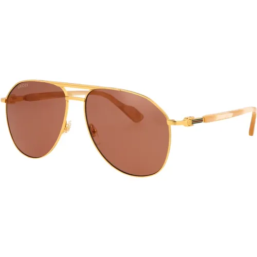 Stylische Sonnenbrille GG1220S,Vintage-inspirierte Oversized Piloten Sonnenbrille - Gucci - Modalova