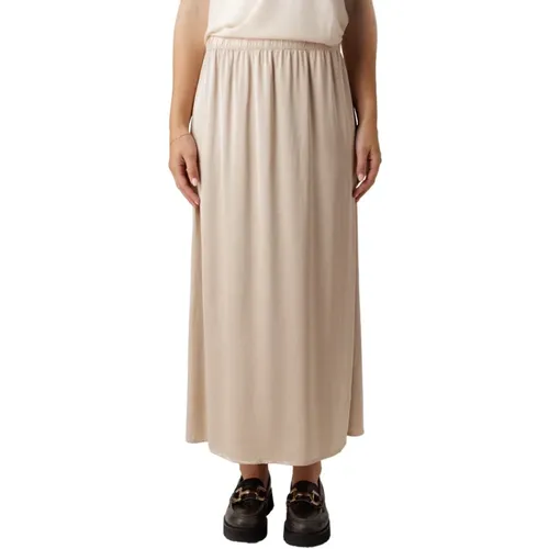 Desert Satin Midi Skirt with Side Slits , female, Sizes: L, M, XL - No man's land - Modalova