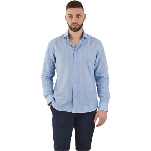 Herren Gestreiftes Hemd Langarm Slim Fit - Tommy Hilfiger - Modalova