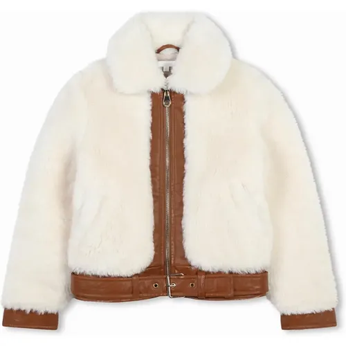 Kunstpelz Kinderjacke Weiß Chloé - Chloé - Modalova