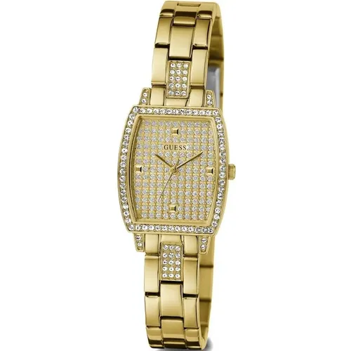Brilliant Gold Armbanduhr mit Kristallen - Guess - Modalova