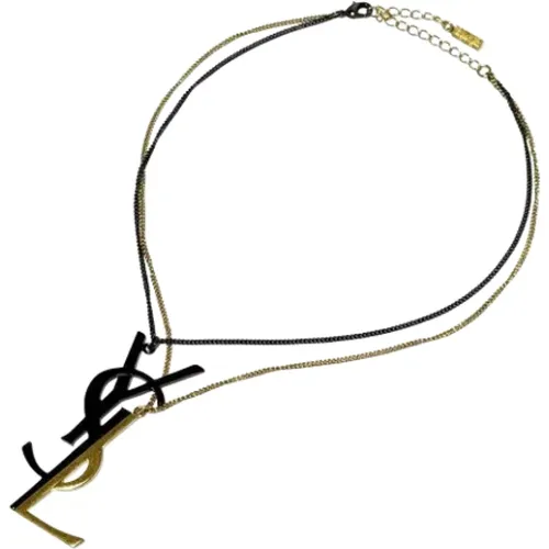 Pre-owned Metal necklaces , female, Sizes: ONE SIZE - Yves Saint Laurent Vintage - Modalova