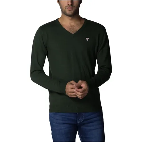 Triangle Logo Sweater , male, Sizes: XL - Guess - Modalova