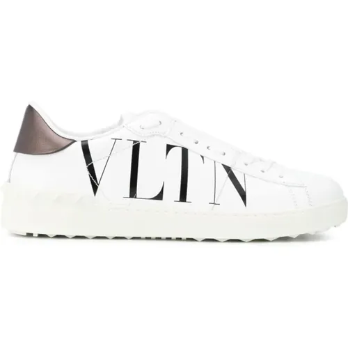 Logo Rockstud Open Weiße Sneakers - Valentino Garavani - Modalova