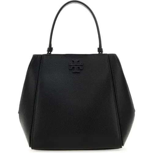 Schicke Schwarze Lederhandtasche - TORY BURCH - Modalova