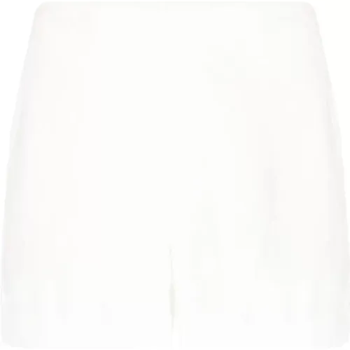 Weiße Leinen-Casual-Shorts , Damen, Größe: 2XL - Polo Ralph Lauren - Modalova