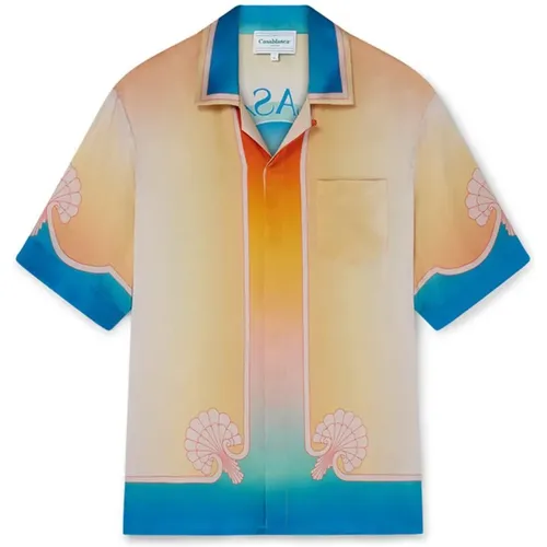 L'Arc Colore Silk Shirt , male, Sizes: L, M - Casablanca - Modalova