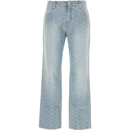 Bestickte Jeans aus Denim Balmain - Balmain - Modalova