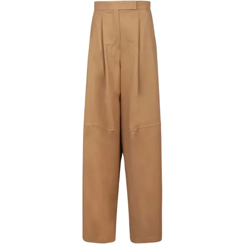 Beige Avoriaz Weite Bein Hose , Damen, Größe: S - Max Mara - Modalova