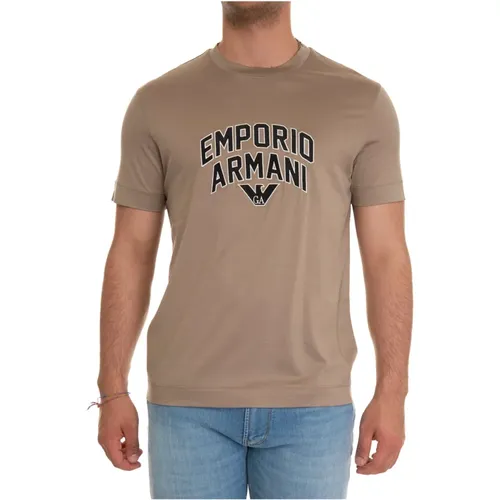Maxi Logo Rundhals T-Shirt - Emporio Armani - Modalova
