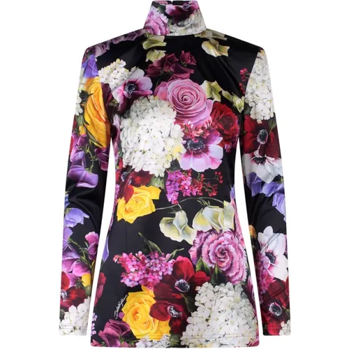 Turtleneck with Zipper Detail , female, Sizes: S - Dolce & Gabbana - Modalova