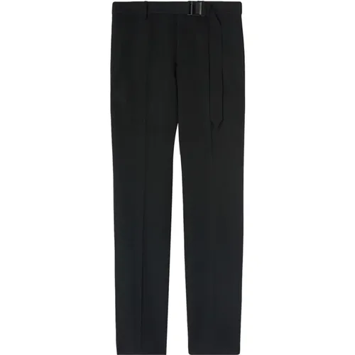 Wool Trousers with Belted Waist , male, Sizes: L, M - Off White - Modalova