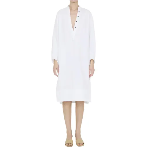 Italian Cotton Dress with Buttons , female, Sizes: M, 2XS, XS, XL - Khaite - Modalova