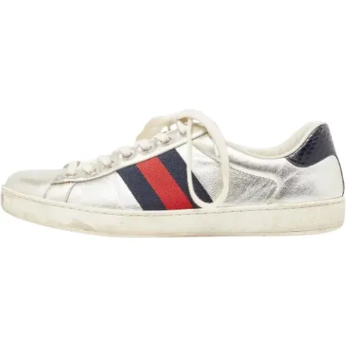 Pre-owned Leather sneakers , male, Sizes: 8 1/2 UK - Gucci Vintage - Modalova