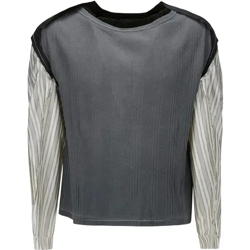 Layered Top with Contrasting Details , male, Sizes: S, M - Maison Margiela - Modalova