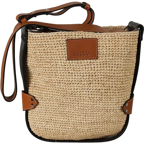 Womens Bags Shoulder Bag Natural Cognac Ss24 , female, Sizes: ONE SIZE - Isabel marant - Modalova