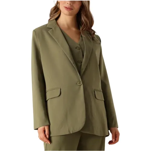 Grüner Blazer Maisie Casual-Chic Look , Damen, Größe: XS - YDENCE - Modalova