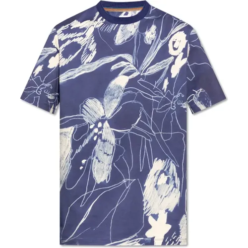 Blumiges Motiv T-Shirt , Herren, Größe: M - Paul Smith - Modalova