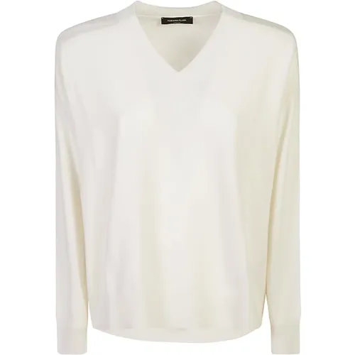 Cream Sweatshirt Aw24 Womens Clothing , female, Sizes: M, L - Fabiana Filippi - Modalova