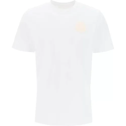 Crewneck T Shirt With Logo , male, Sizes: S - Moncler - Modalova