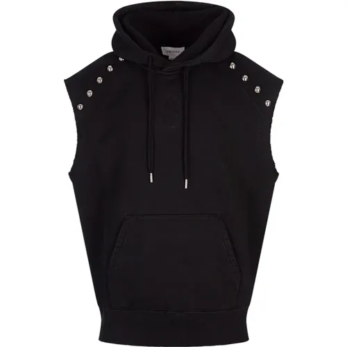 Sleeveless Hoodie with Rivets , male, Sizes: L, M - alexander mcqueen - Modalova