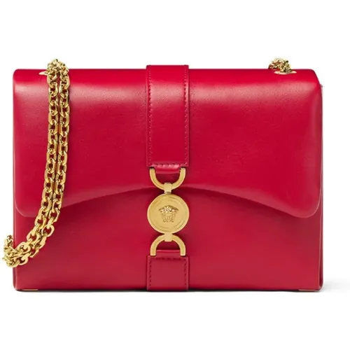 Rote Lamm Kettenschultertasche - Versace - Modalova