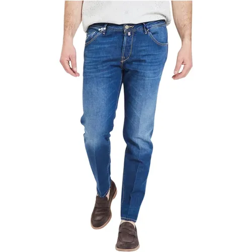 Crop Slim Jeans , male, Sizes: W32, W35, W36, W34 - Jacob Cohën - Modalova