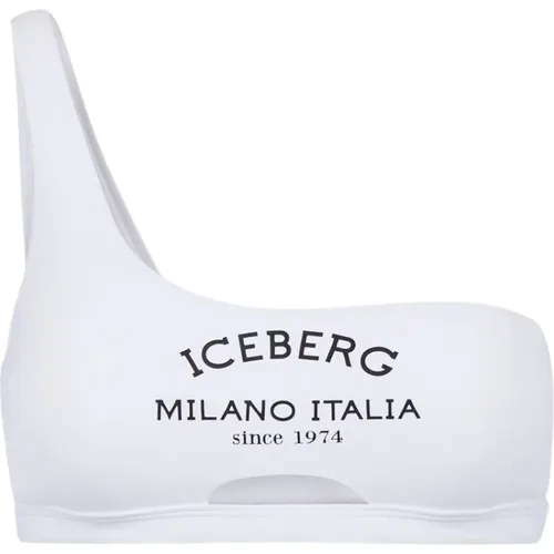 Ein-Schulter-Logo-Badeoberteil , Damen, Größe: M - Iceberg - Modalova