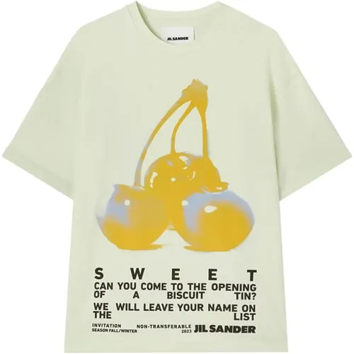T-Shirt mit Grafikdruck aus Baumwolle , Damen, Größe: S - Jil Sander - Modalova