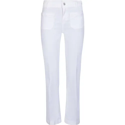 Weiße Bootcut Stretch Baumwolljeans , Damen, Größe: W29 - Liu Jo - Modalova