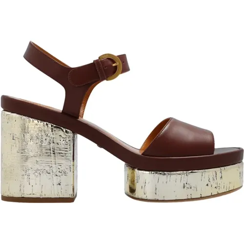 ‘Odina’ platform sandals , female, Sizes: 2 UK - Chloé - Modalova