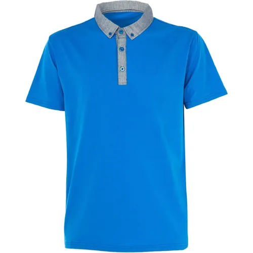 Elegantes Blaues Polo-Shirt für Männer , Herren, Größe: S - CASHMERE COMPANY - Modalova