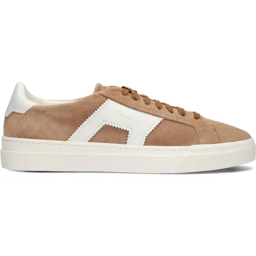 Herren Low Top Wildleder Sneakers , Herren, Größe: 47 EU - Santoni - Modalova