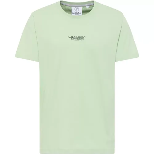 Basic Line T-Shirt Casual Look , Herren, Größe: 3XL - carlo colucci - Modalova