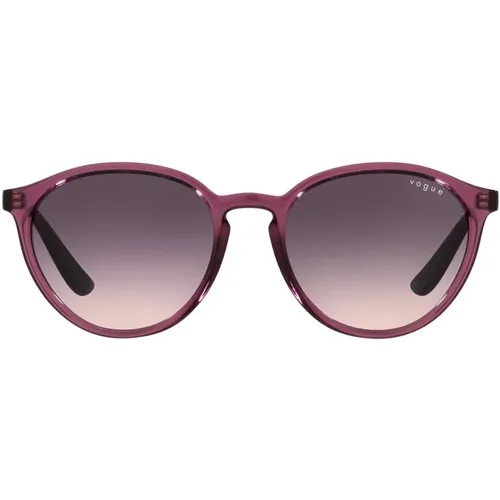 Violet/Grey Pink Shaded Sunglasses , female, Sizes: 55 MM - Vogue - Modalova