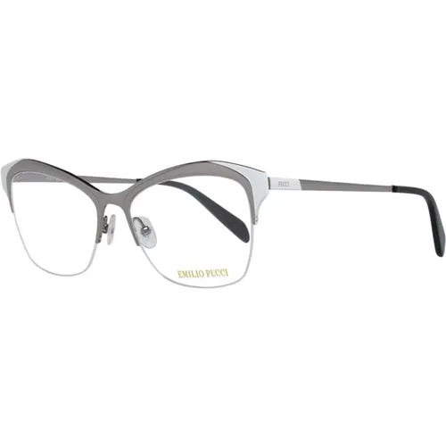 Silberne Halbrand Optische Brillen - EMILIO PUCCI - Modalova