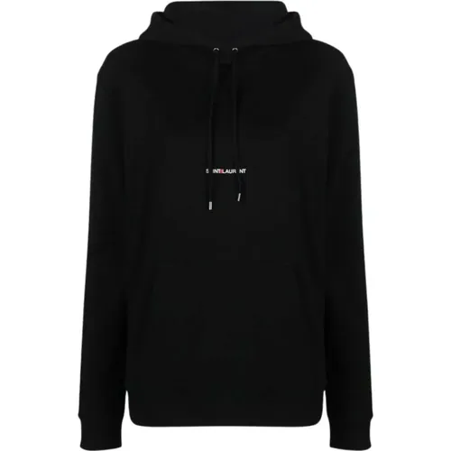 Rive Gauche Hoodie with Logo , female, Sizes: S, XL, M, XS, L - Saint Laurent - Modalova