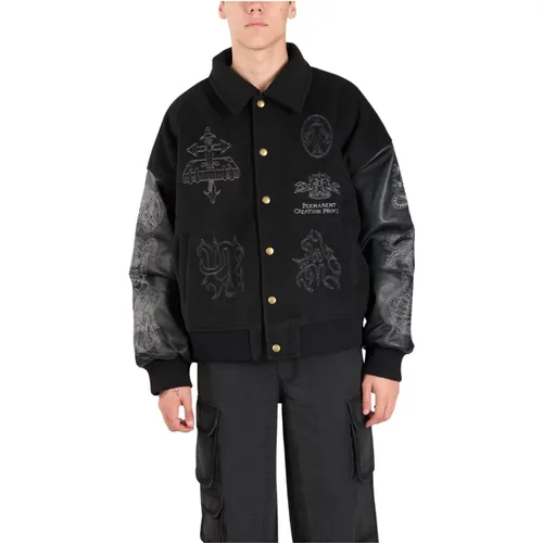 Stylische Bomberjacke mit Patches , Herren, Größe: XL - Untitled Artworks - Modalova