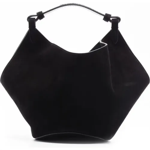 Lotus Mini Leather Handbag in , female, Sizes: ONE SIZE - Khaite - Modalova