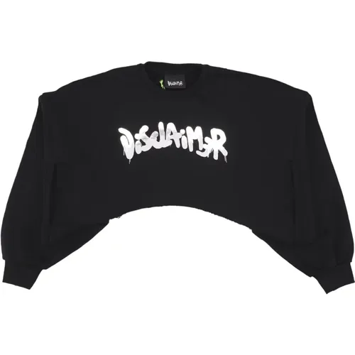 Logo Crop Crewneck Sweatshirt Schwarz - Disclaimer - Modalova